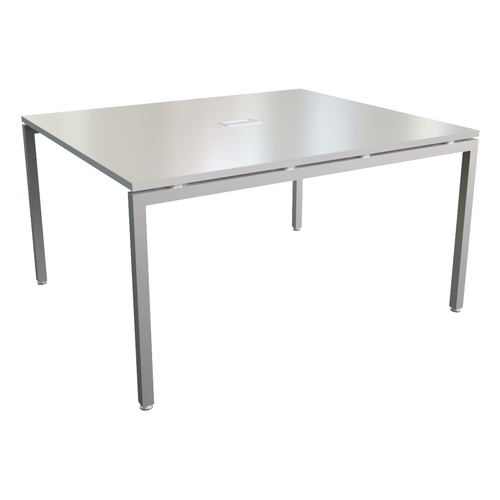 Стол переговоров с подрозетником MULTI-OFFICE СТИЛ (Steel) 120х143х76 белый