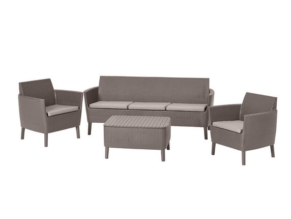 Диван трехместный Allibert Салемо трипл сет (Salemo 3 seater set) Капучино 17205990