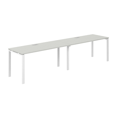 Рабочая станция s-b-s Norden Сигма (м/к 60х30) 3200х700х750 SG.228.SH.63.WH Серый Бархат / Белый