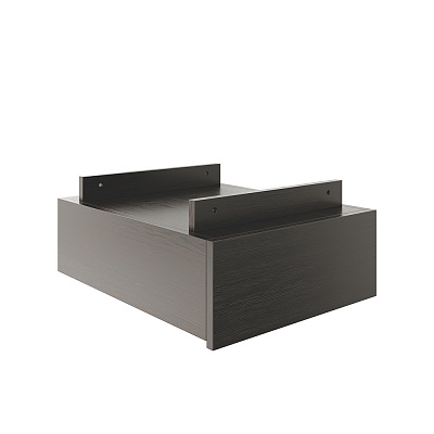 Тумба подвесная 1 ящик Pointex Тренд металл (Trend metal) TDM29630101 темный дуб