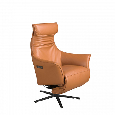 Вращающееся кресло из коричневой кожи Angel Cerda 5137 263148