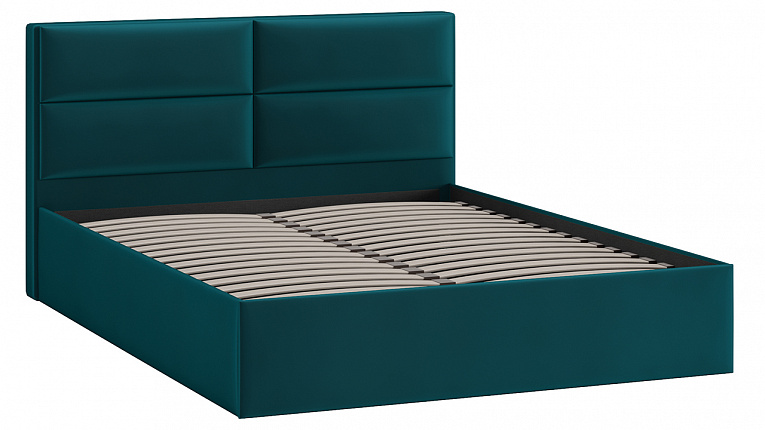 Кровать без подъемного механизма Глосс Трия Тип 1 Велюр Confetti Izumrud 1800x2000