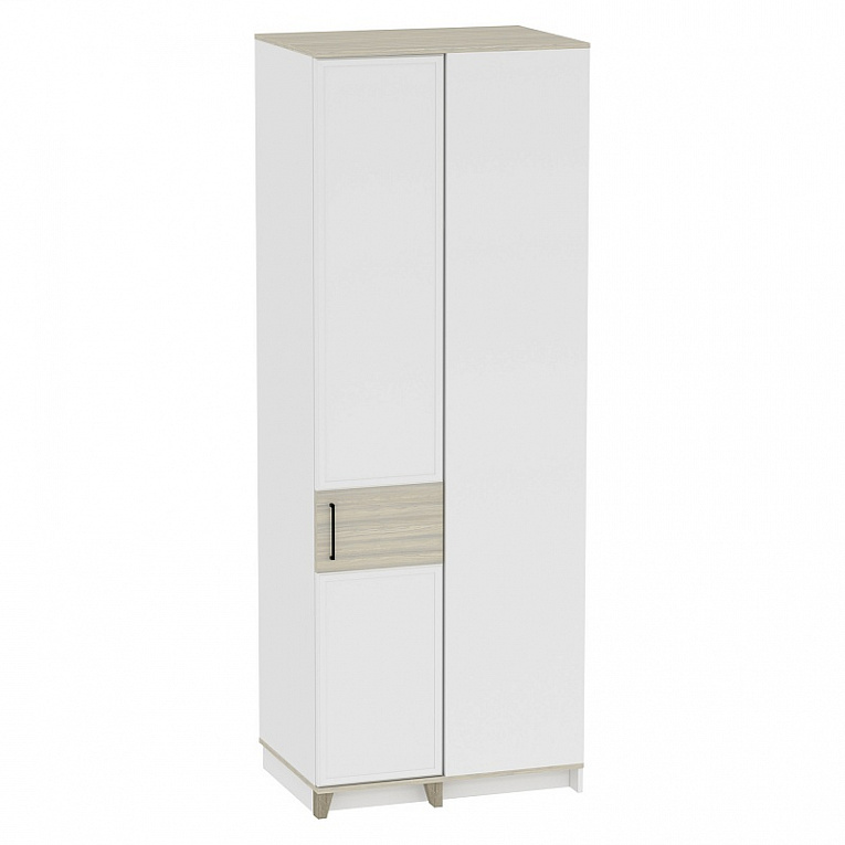 Шкаф угловой Aurelio 56 Правый Белый / Блеквуд Сатиновый