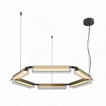 Подвесная люстра Maytoni Flat / Флет Черный, Серый MOD296PL-L60BS3K