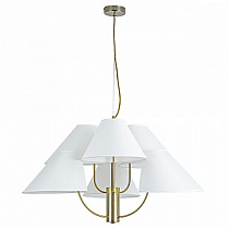 Подвесная люстра Arte Lamp RONDO коричневый, белый A4086LM-6AB