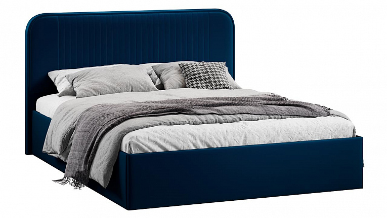 Кровать 160х200 c подъемным механизмом Тиффани велюр Confetti Blue Трия