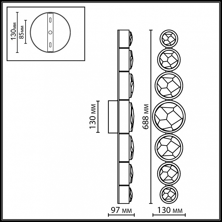 Бра ODEON LIGHT SPILLA 7174/15WL