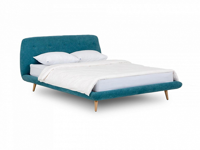 Кровать с мягким изголовьем OgogoHome Loa 160x200 зеленый 464183