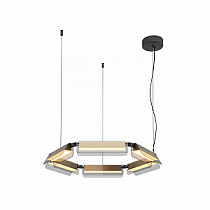 Подвесная люстра Maytoni Flat / Флет Черный, Серый MOD296PL-L40BS3K