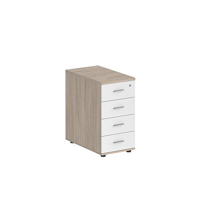 Тумба приставная NORDEN Сигма с 4 ящиками /с замком / без топа (400х700х725) SG.522.OL.WH